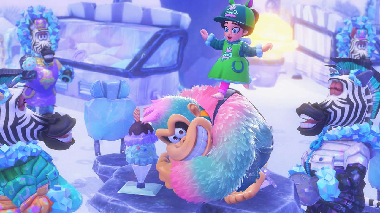 Characters from the underground layers gathered in a frosty village